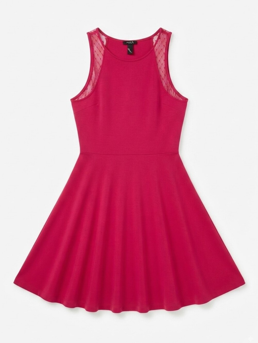 H&M Hot Pink Sleeveless Fit-and-Flare Dress